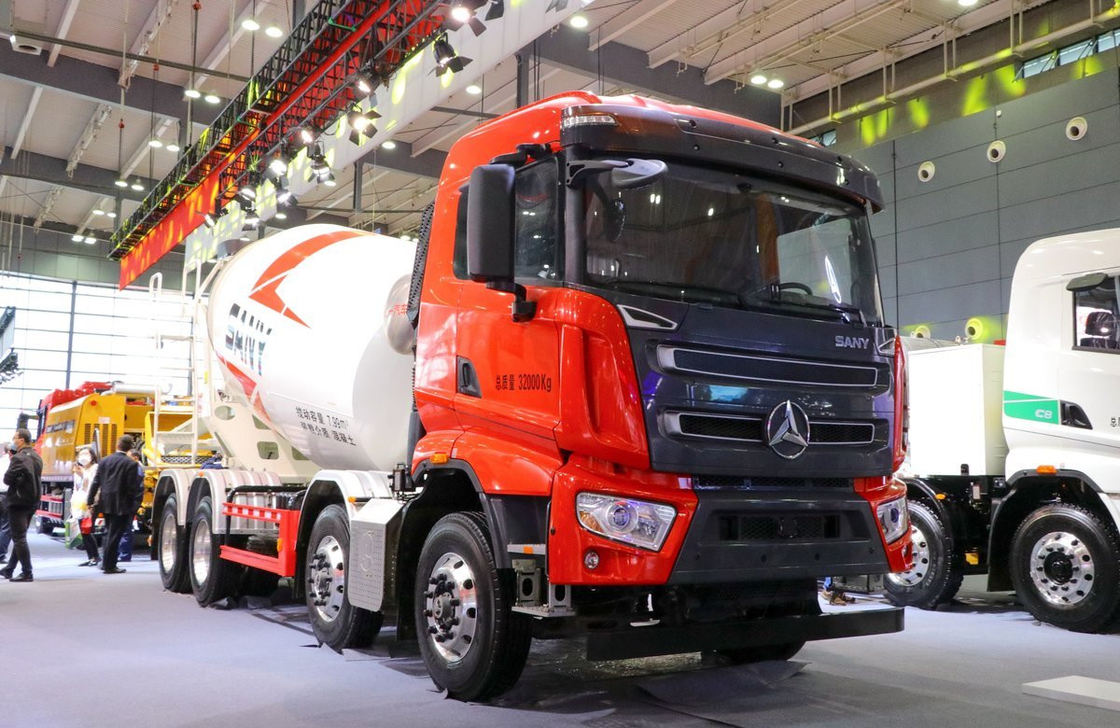 Betonvervoertruck 8×4 Sany Mixer 8 Cubic Hino Motor 307hp 12 versnellingsbak