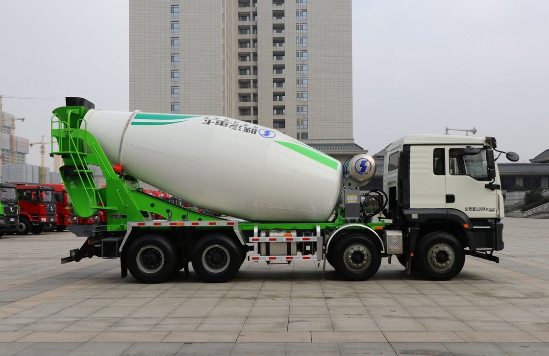 Betonmixers met vrachtwagen Shacman M3000 model 12 wielen 7.5 kubieke tank eenpersoonsslaap