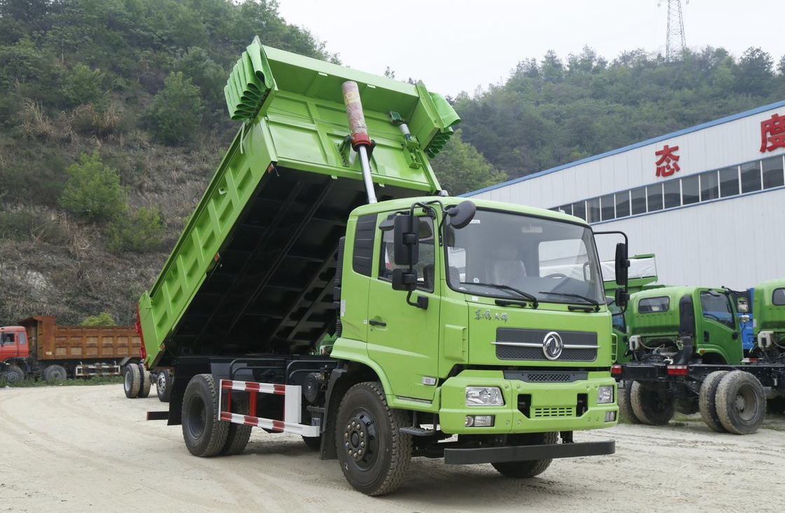 Gebruikte kleine vrachtwagens 4*2 Dongfeng Dump Truck Tianjin Single Cab laden 10 ton