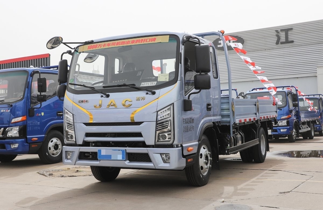 Box Cargo Truck JAC 4*2 Light Truck Flat Bed 6 Wheels Single Axle 4 Meter Long Box