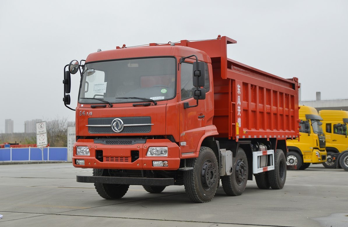 Min Dump Truck te koop Dongfeng 6*2 Tianjin Tipper 260hp Yuchai Motor Linkshandig stuur
