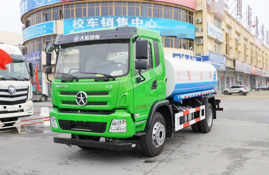 Water Tanker Truck 10000 liter Eenastig 4×2 aandrijfsysteem Dayun Sprinkler Yuchai Motor