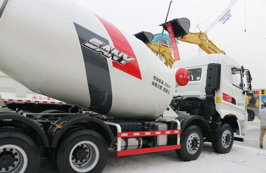 Betontrucks te koop Sany Mixer Truck 8m3 Tanker Capaciteit 313 pk Motor Snelle transmissie
