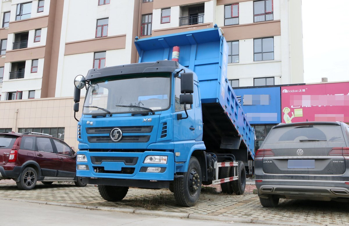 6 wielen dump trucks te koop 4x2 kleine tipper Shcman X6 single Alxe laden 5 ton 160 pk