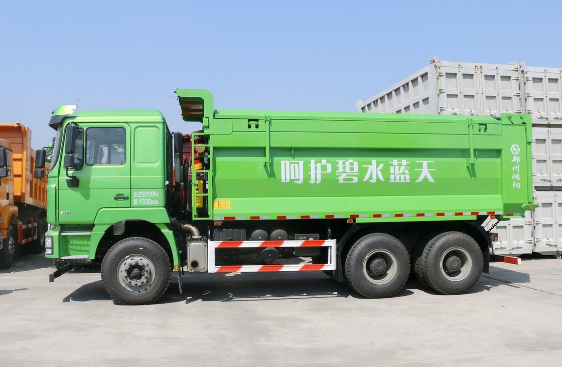 6*4 Dump Truck 30 Tons Nieuwe Energie Brandstof LNG Shacman F3000 Single Sleeper 10 Wielen 380 pk