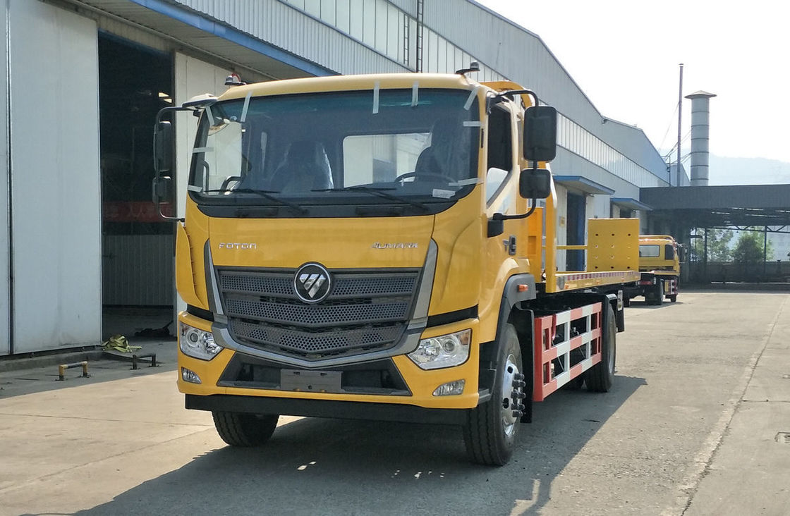 7 Ton Wrecker Truck Foton Dieselmotor 210hp Vlakke bed 4*2 Aandrijvingsmodus 10,5 meter lang