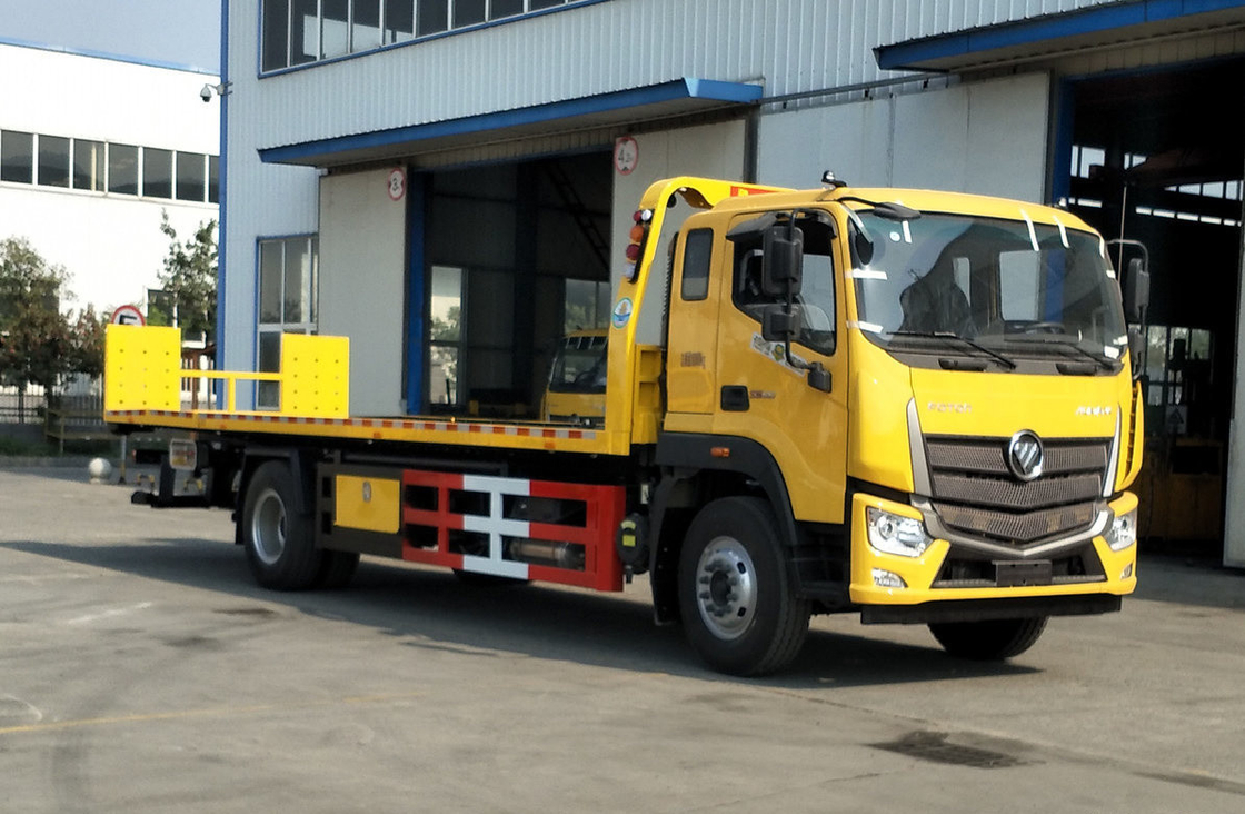 7 Ton Wrecker Truck Foton Cummins Motor 210 pk Flat Bed 4 * 2 Drive Mode 10,5 meter lang