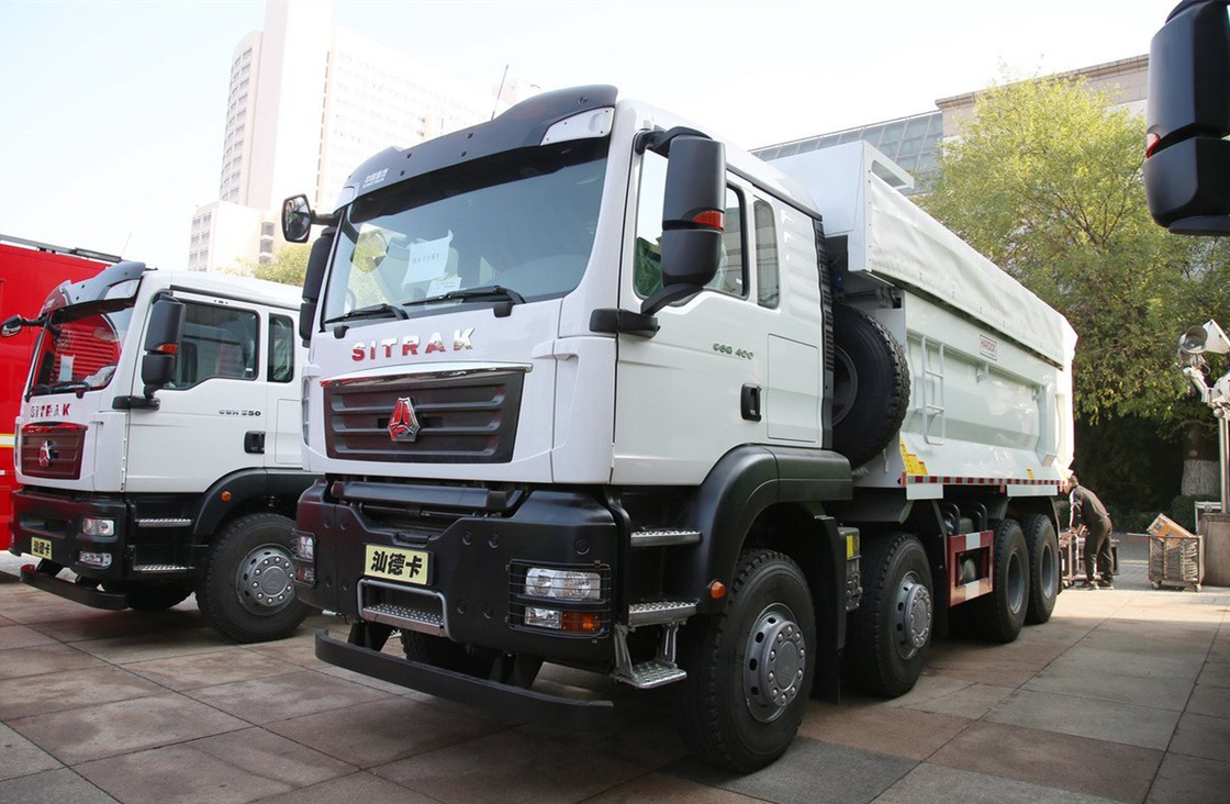 Dumptruck voor Sinotruck Sitrak Laad van 40 ton 8*4 Witkleurige U-type doos Zwaar werk