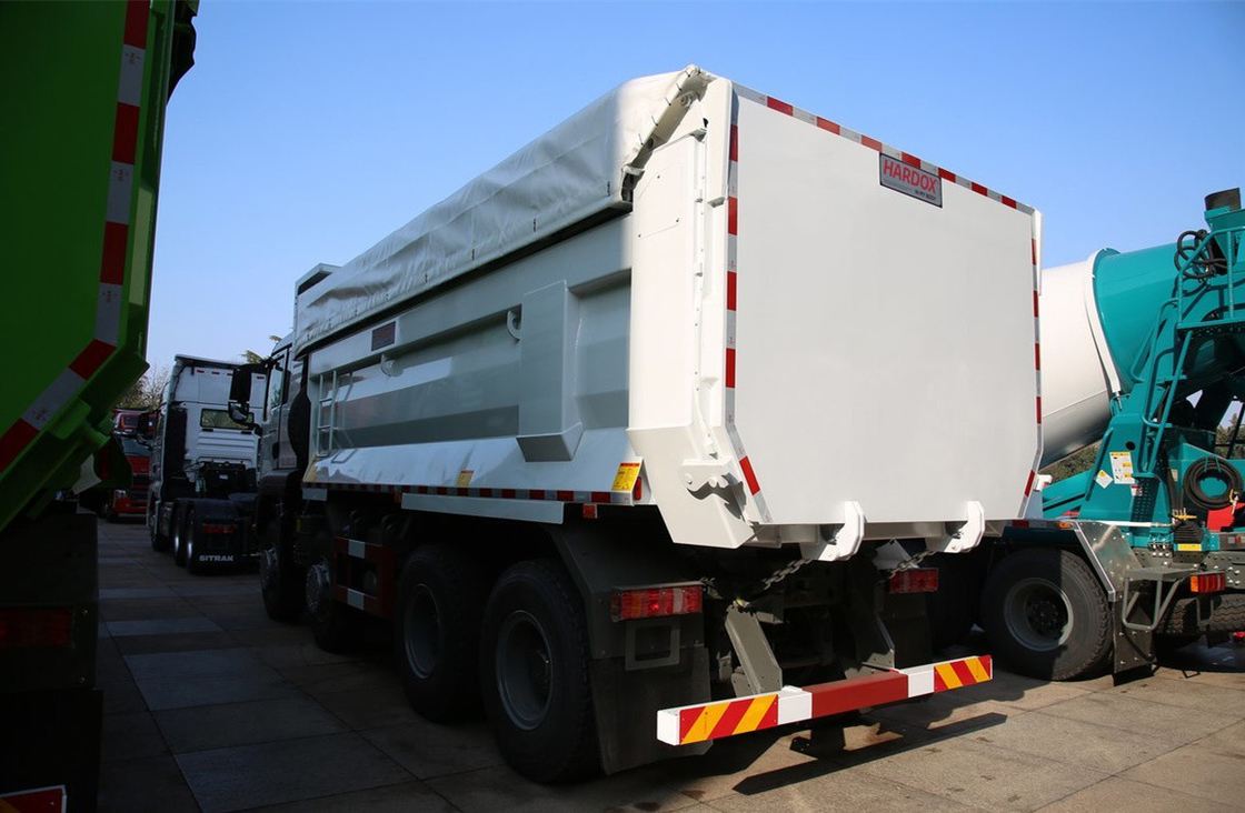 Dumptruck voor Sinotruck Sitrak Laad van 40 ton 8*4 Witkleurige U-type doos Zwaar werk