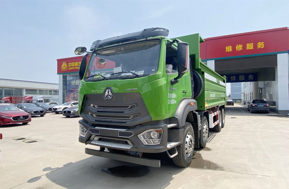 Howo 8x4 Dump Truck 340 pk Stedelijk bouwwerk Afvalvervoer 12 wielen Bladveer
