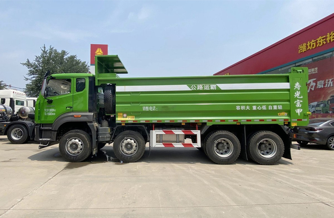Howo 8x4 Dump Truck 340 pk Stedelijk bouwwerk Afvalvervoer 12 wielen Bladveer