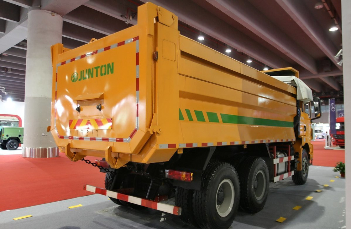 China Dump Truck te koop U-type Box Shacman Tipper Weichai 290hp Motor Een en een halve cabine
