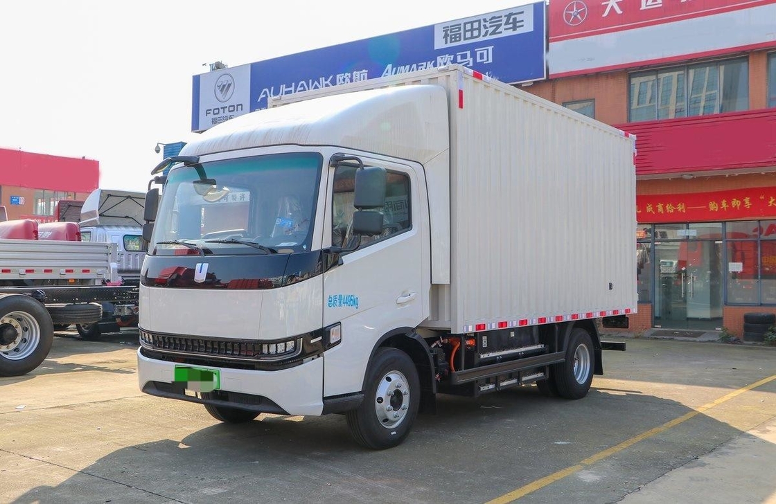 Box Trucks Geely Pure Electric Truck New Energy Fuel 4*2 Van Box 4 Meter A/C