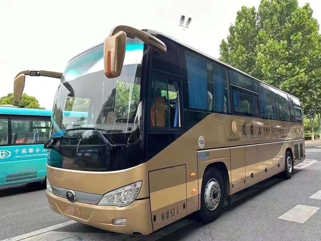 ZK6119 Yutong gebruikte passagiersbus / 53-zitplaats dubbele deuren linksrijden luxe bus