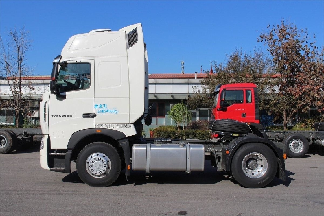 T7H HOWO Zware vrachtwagen, luchtdeflector met airconditioner, 500 pk, 4X2 eenassige tractor