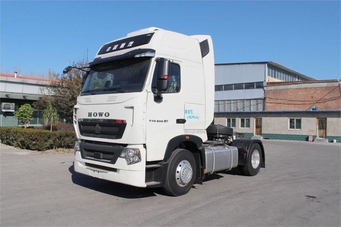 T7H HOWO Zware vrachtwagen, luchtdeflector met airconditioner, 500 pk, 4X2 eenassige tractor
