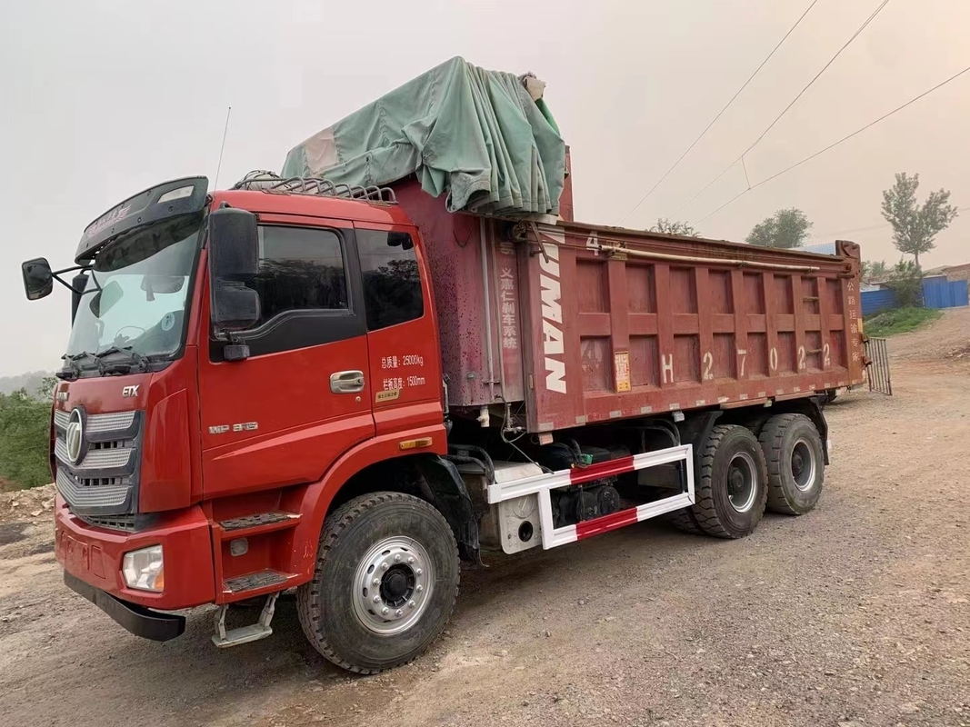 Gebruikte vrachtwagens met prijzen 10 wielen Foton dumper laden 30 ton grote emmer met deksel