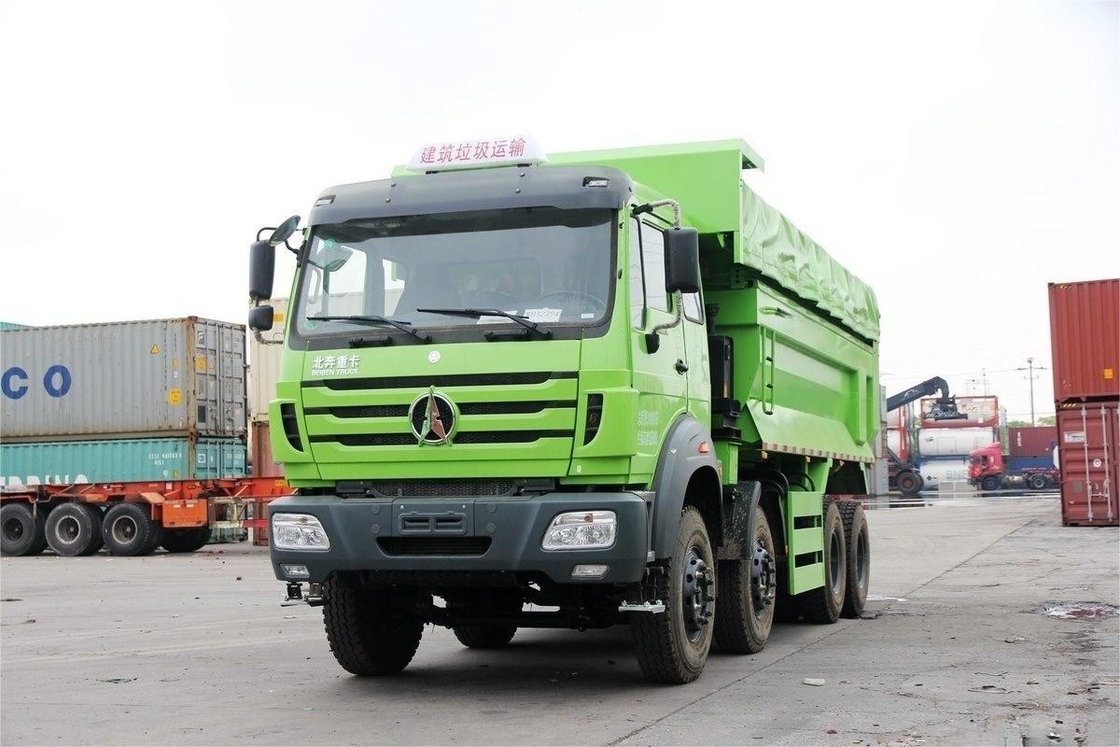 Beiben zware dumptruck 336 pk 8x4 6,4 m Nieuwe milieuvriendelijke traliewerk bovenkop