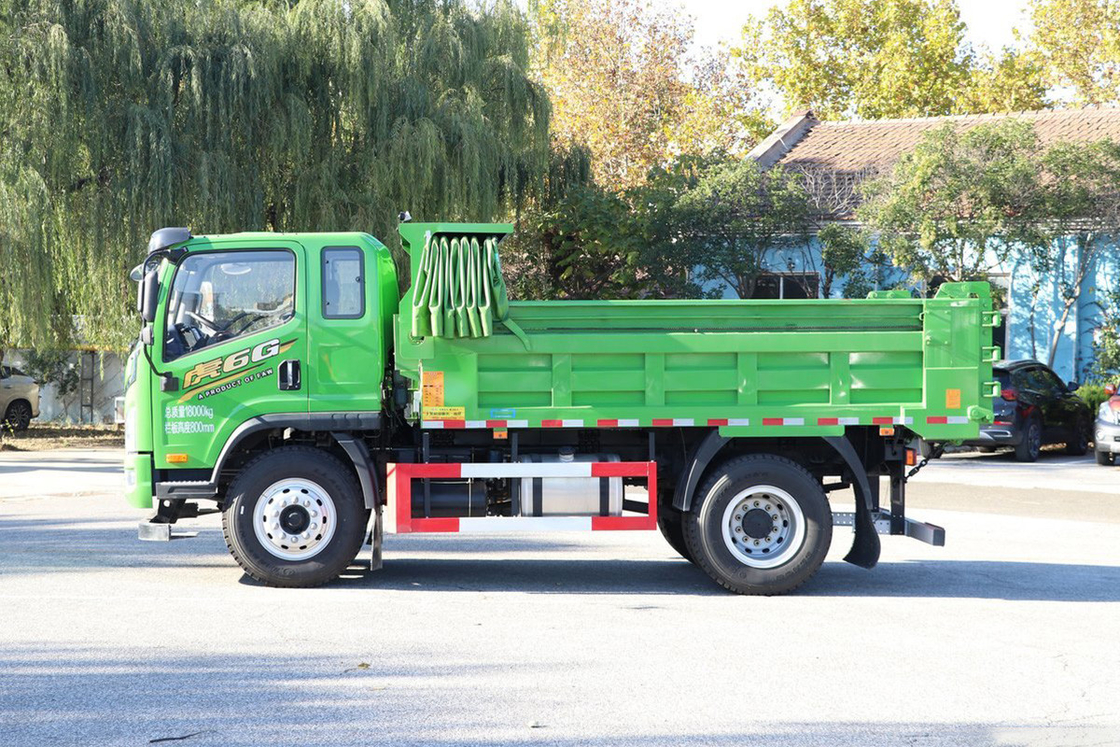 Qingdao Jiefang Dump Truck Tiger 6G 200 pk 10-versnellings diesel één rij en een halve cabine 4x2 4m