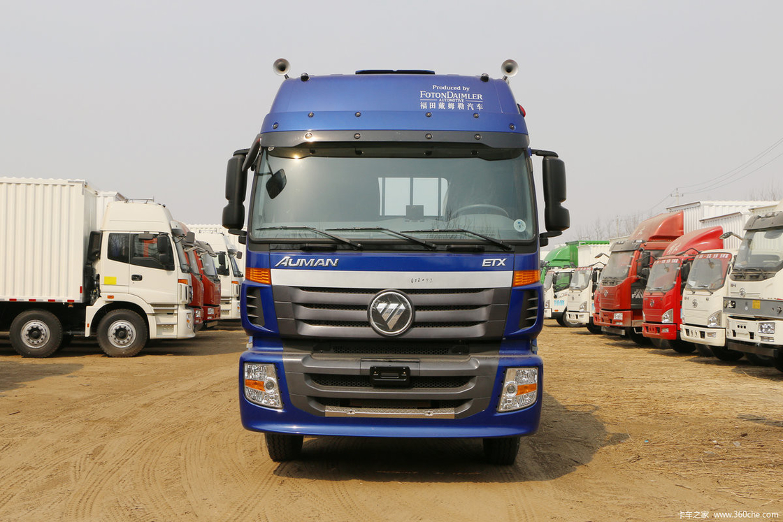 6 serie zware vrachtwagen Foton Auman Flatbed Truck Diesel 8-speed 245HP 6X2 9,53m Blauw lichaam