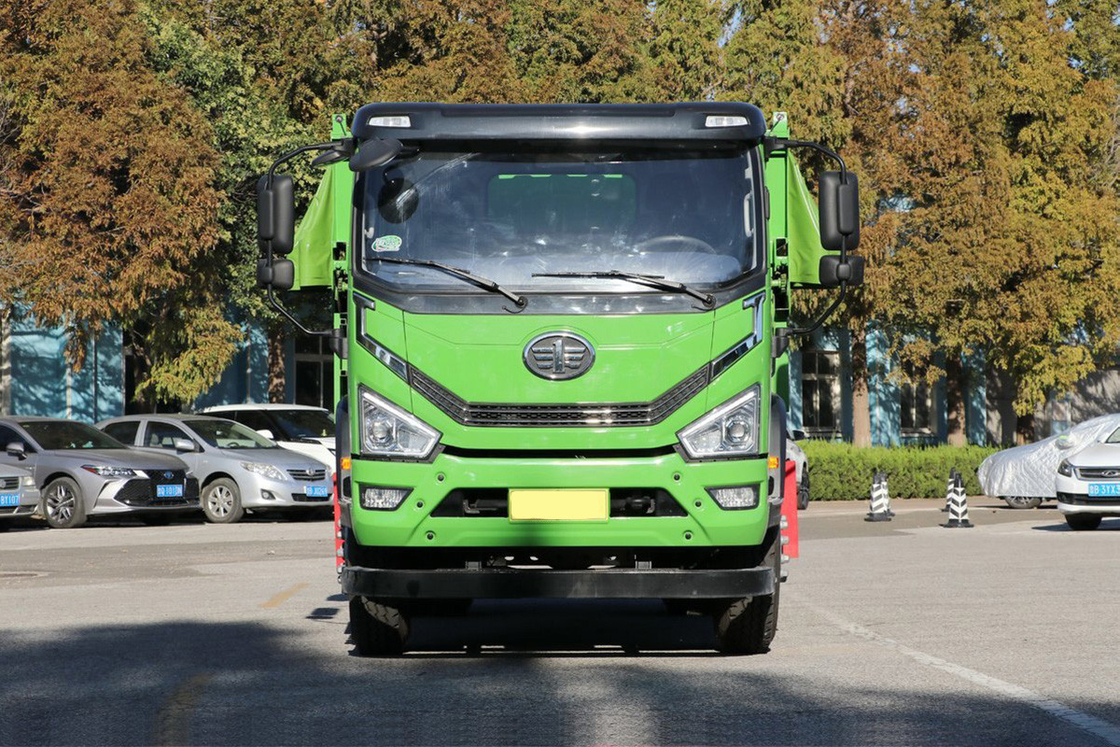 Qingdao Jiefang Dump Truck Tiger 6G 200 pk 10-versnellings diesel één rij en een halve cabine 4x2 4m