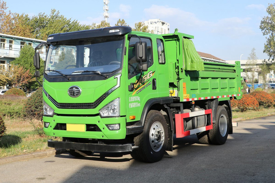 Qingdao Jiefang Dump Truck Tiger 6G 200 pk 10-versnellings diesel één rij en een halve cabine 4x2 4m