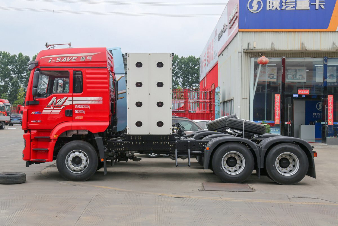 Eén rij halve stoel Weichai motor 460 pk 6x4 hoog dak CNG tractor Shacman zware vrachtwagen