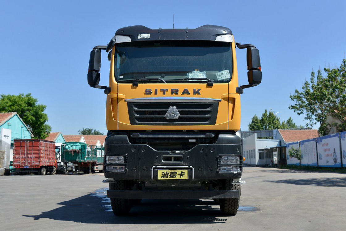 SITRAK Traktor Truck G7W Zware Truck Diesel 400 pk 8X4 6,8 m Gele Karosserie Achterste Dump Sinotruk