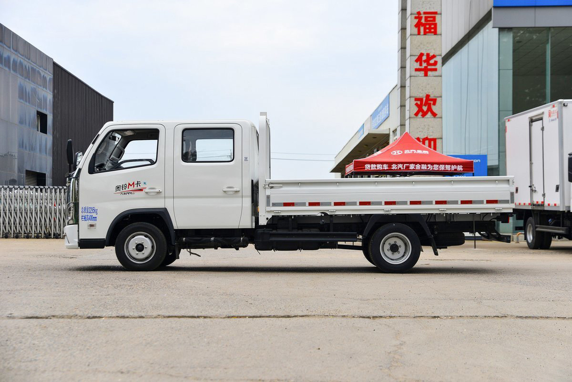 Auman M Model 2.0L Dubbele rij zitplaatsen 144 pk Benzin handleiding 5 versnellingen 2,7m Foton Flatbed Mini Truck