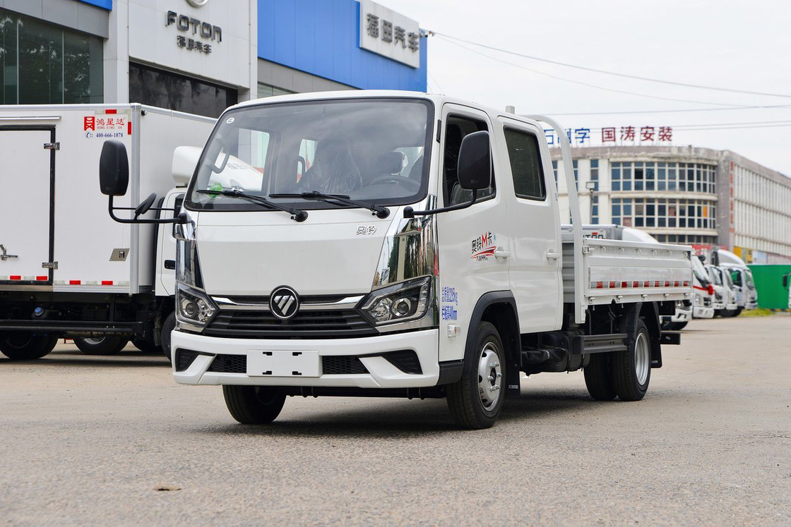 Auman M Model 2.0L Dubbele rij zitplaatsen 144 pk Benzin handleiding 5 versnellingen 2,7m Foton Flatbed Mini Truck
