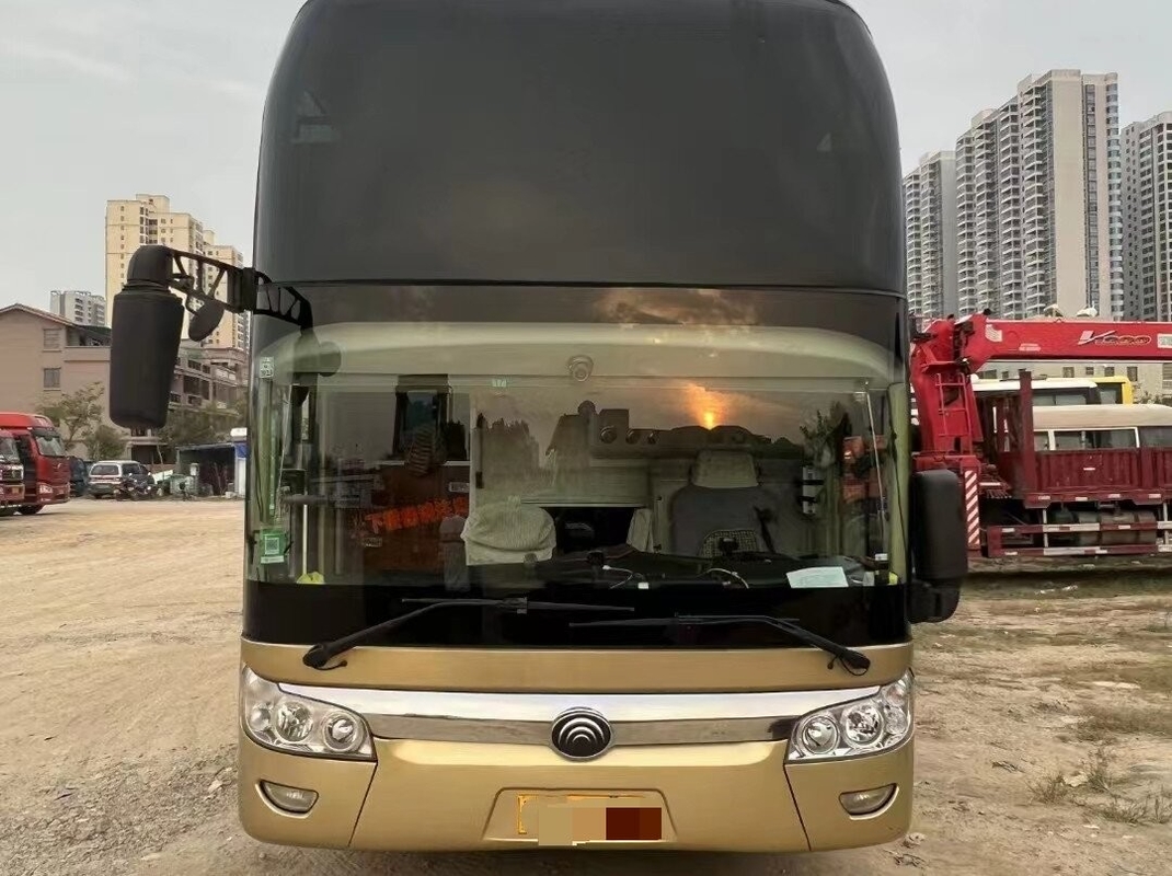 Euro 4 emissie 49 zitplaatsen gebruikte Yutong bussen anderhalf laag tweedehands busvervoer