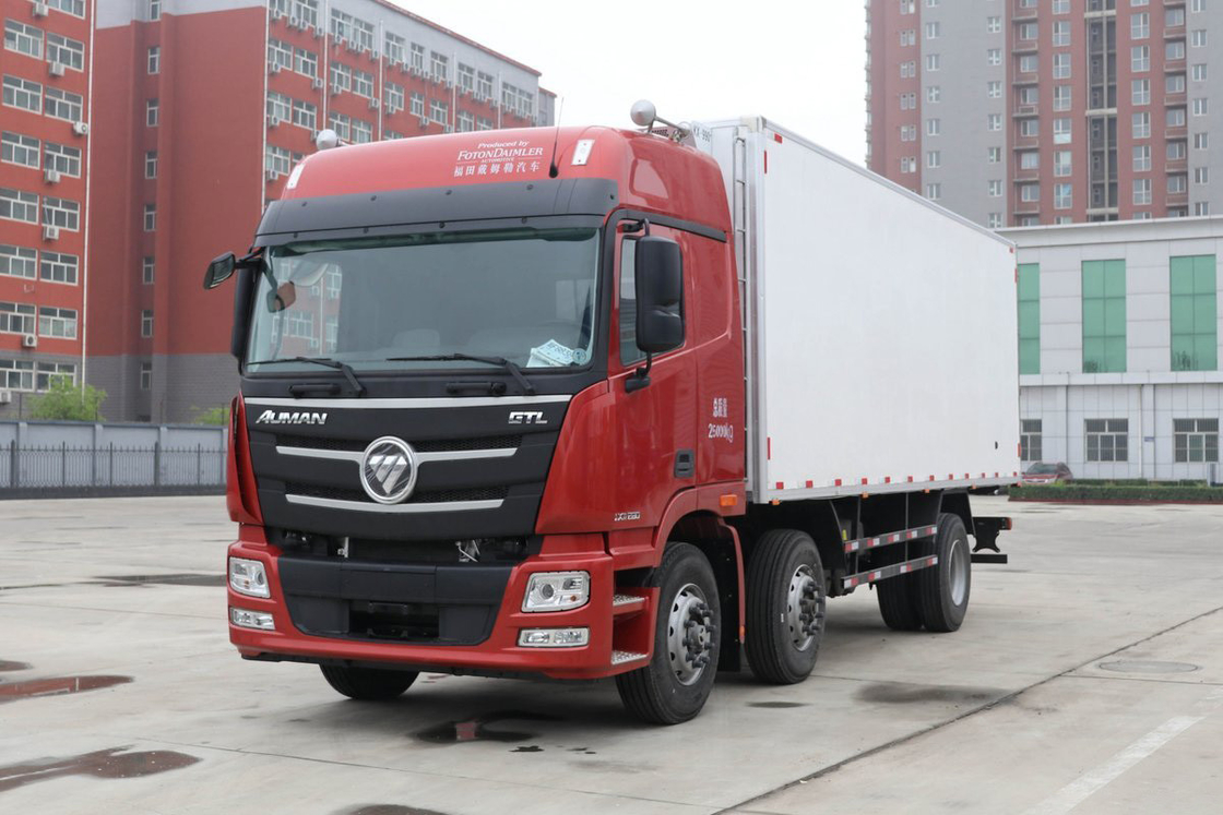 Foton GTL zware vrachtwagen hoog dak airconditioning halve rij zitplaatsen 280 pk 6x2 9,45m Auman BJ5259 koel vrachtwagen