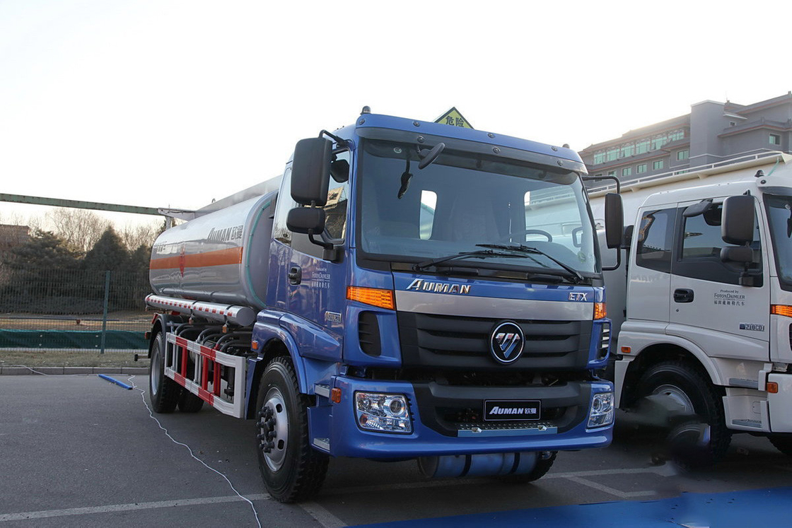 Foton Oil Tanker Truck Auman BJ5163 EXT 3 Series Diesel 210HP 4X2 8T Flat Top Single Row Seat