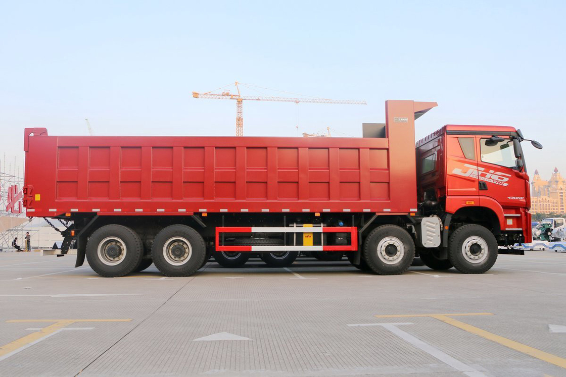Flat Top Half Cab JH6 Zware Truck Diesel 430 Hp 8X4 8,2m Qingdao Jiefang Dump Truck