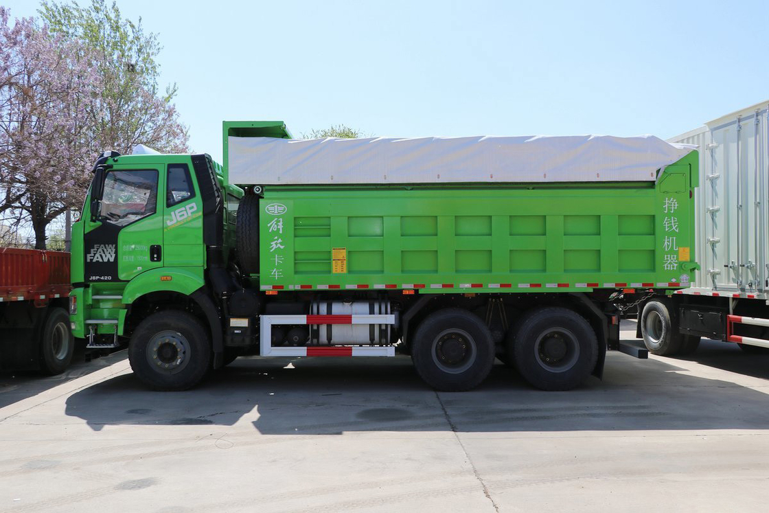 FAW CA3250 Airbag Stootdempende stoel Zware vrachtwagen 420 pk Flat-Top cabine 6x4 5,8m Jiefang Dump Truck