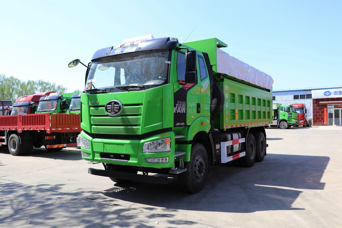 FAW CA3250 Airbag Stootdempende stoel Zware vrachtwagen 420 pk Flat-Top cabine 6x4 5,8m Jiefang Dump Truck