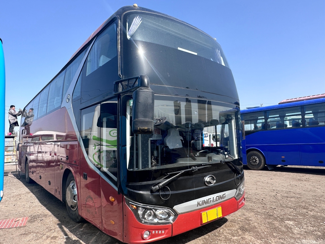 Bussen te koop Gebruikte Kinglong Bus 54 zitplaatsen XMQ6125 Weichai 375hp Linkerhand Dirve Coach Bus Met A/C
