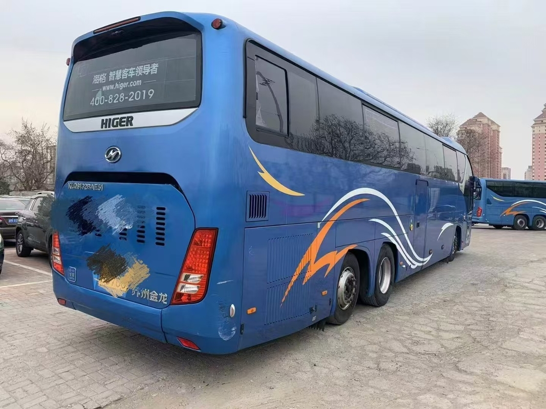 Coach Bus Tweedehands Higer KLQ6132 Weichai 375hp Dubbel Diff Bus 56 zitplaatsen Dubbel Achterste Alxe Lux Transport