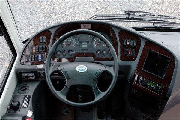 Hoger 35 Seat gebruikte Minibus, Gebruikte Diesel Bussen 100 Km/H-Snelheidswielbasis 4250mm