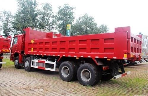 Vrachtwagens van de de Handkipper van rode Kleurendongfeng de 2de met 6x4-Aandrijvings EURO Dieselmotor 3