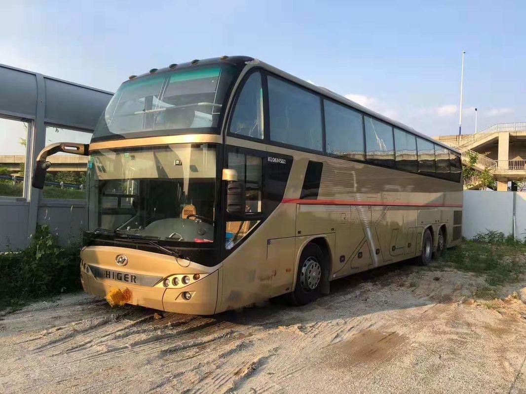 Sterke Motor Grote Gebruikte Commerciële Bus 71 Zetels Diesel Achter Dubbele Assen met AC Twee Vloer