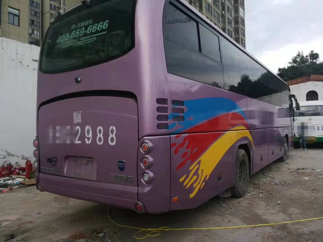 De linkerleiding gebruikte 55 Seater Bus 2011 Jaar6120hy19 Purple met Leerzetels