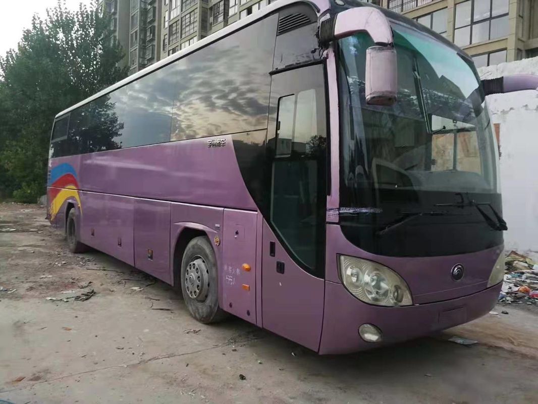 De linkerleiding gebruikte 55 Seater Bus 2011 Jaar6120hy19 Purple met Leerzetels