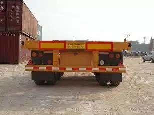 Staal Flatbed Semi Aanhangwagen met 12R22.5-Driehoeksband 40 van het Containervoet Vervoer