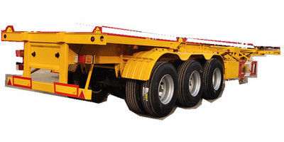 Staal Flatbed Semi Aanhangwagen met 12R22.5-Driehoeksband 40 van het Containervoet Vervoer