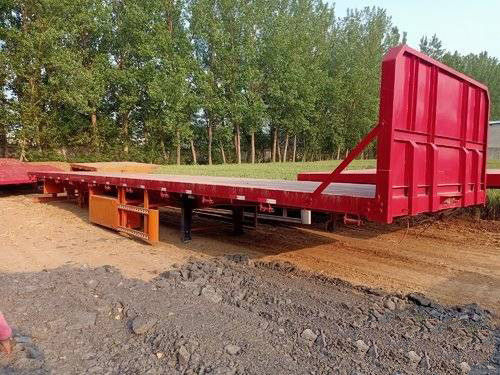 12.5m 3 Assen 40FT Lage Flatbed Semi de Aanhangwageniso Certificatie van Tweede Hand Semi Aanhangwagens
