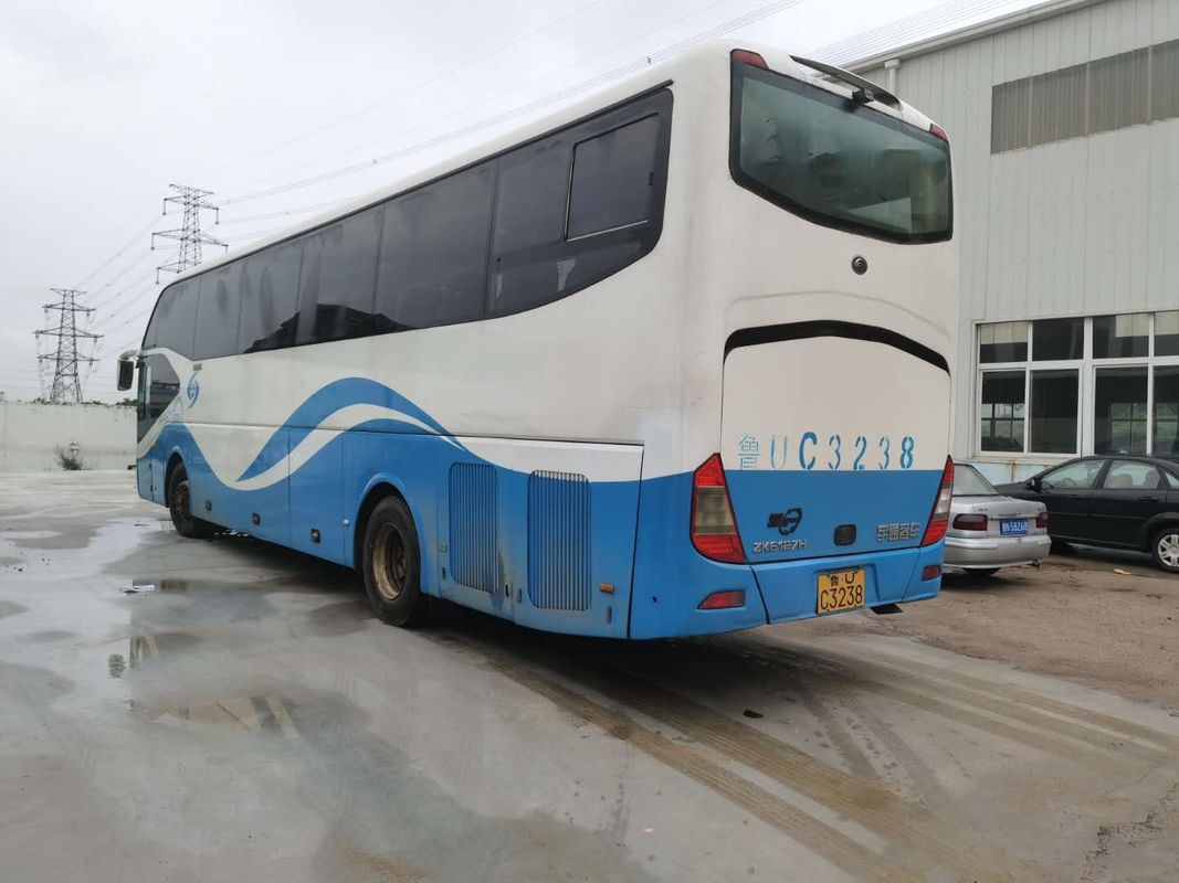 55 Zetels 6 Band 6050mm Wielbasis Gebruikte Yutong-de Naakte Verpakkings Dubbele Deuren van de Bussen Linkeraandrijving met ABS