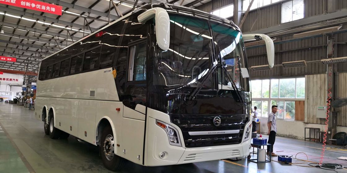 Het nieuwe Merk Dubbel Axle Euro II Diesel Reisbus Front Cummins Engine Buses 58-70 Zetels gebruikte Gouden Draak XML6125