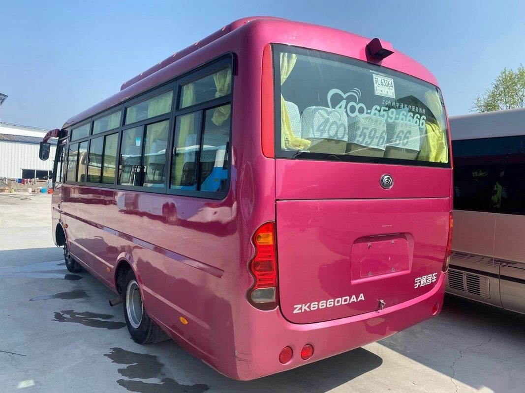 Gebruikte Yutong-Bussen Modelzk6660 24 Zetels Gebruikte Euro IV Staalchassis Front Engine Left Steering van de Passagiersbus