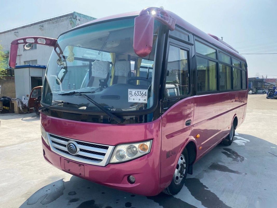 Gebruikte Yutong-Bussen Modelzk6660 24 Zetels Gebruikte Euro IV Staalchassis Front Engine Left Steering van de Passagiersbus
